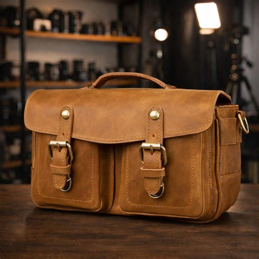 Full Grain Distressed Leather Camera Bag, DSLR Mirrorless Messenger Shoulder Case - Etsy