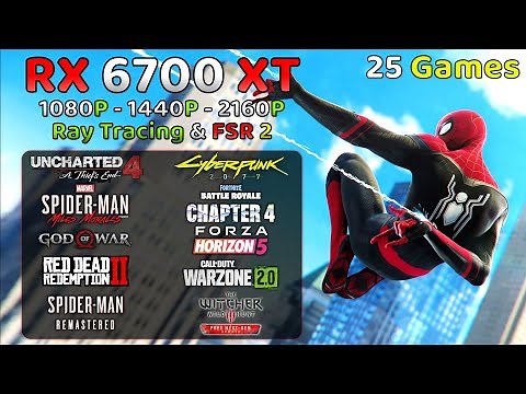RX 6700 XT Test In 25 Games at 1080P, 1440P, 4K, Ray Tracing & FSR 2