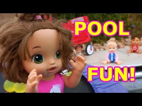BABY ALIVE Summer Fun, Pool, Water Balloons & Friends Video!