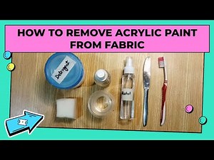 How To Remove Acrylic Paint From Clothes