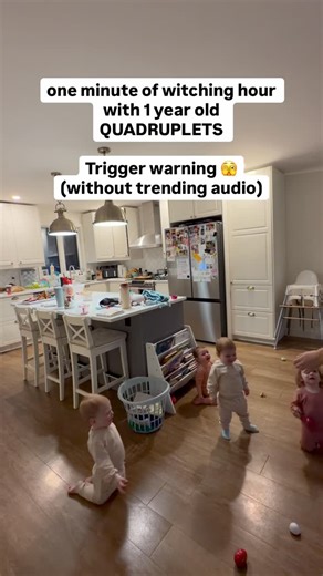Emmy Lou’s Quad Squad on Instagram: "GOOD THING THEY ARE SO CUTE (and also often swap cries for heart bursting giggles and baby babbling and blowing kisses and hugs that can heal my whole heart in 1 second!!!!) Tell me I’m not alone and that your home sounds like this between 4-7 pm sometimes too?!?!? 🥴🫠😩🫣😵‍💫🙃 As seen here, singing helps (at least a little or temporarily) to bring down the cries. And definitely helps regulate me and keep me sane for a moment longer. What else works for yo