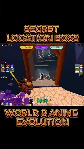 💥SECRET LOCATION BOSS💥 WORLD 8- ANIME EVOLUTION #roblox #shorts #animeevolution