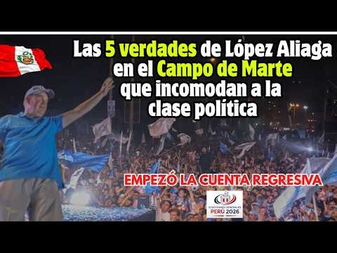 NO HEDGE OF BEATING AROUND THE BUSH! López Aliaga shakes up the Campo de Marte with truths that o...