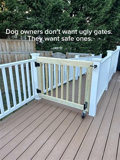 Dog owners don’t want ugly gates. They want safe ones. Custom patio gates built to keep dogs secure without ruining the look of your space. Link in bio.#patiogate #petsafety #homeimprovement #dogparents #CapCut