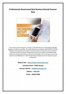 Professionals Recommend Best Business Receipt Scanner Now - SlideServe