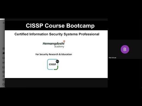 CISSP Prep Training | Live Session | Hemang Doshi Academy