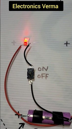 On off switch with push Button use || school Project Electronic || @ElectronicsVerma || #shorts