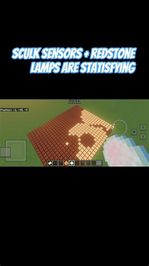 sculk sensors + redstone lamp #minecraft