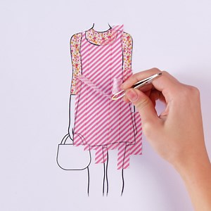 459K views · 2.8K reactions | Dress sketch using pattern tape! ✨ | Art & Painting | Facebook