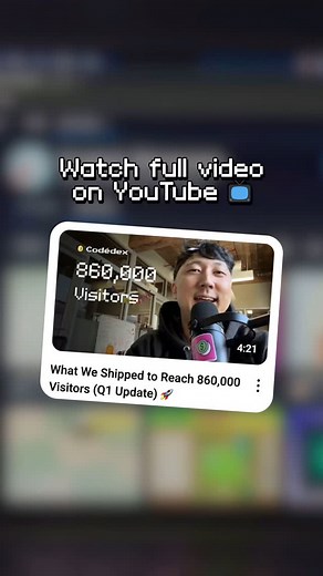 Codédex on Instagram: "Our “Q1 Update: What We Shipped to Reach 860,000 Visitors” YouTube video is OUT NOW! 🚀 This recap is about *everything* we did — from revamping our entire community page to adding leaderboards (to be even more gamified!!) — we want to share the BTS with you all and bring you along this journey. 💟 🌎 Community Revamp 🏆 Leaderboards 🖼️ Project Showcase 🔔 Notifications 🤑 Pricing Page ✅ Code Evaluation (AI) 🔗 Builds Sharing 📝 Curriculum Launches 💰 Fundraise / Seed Dec