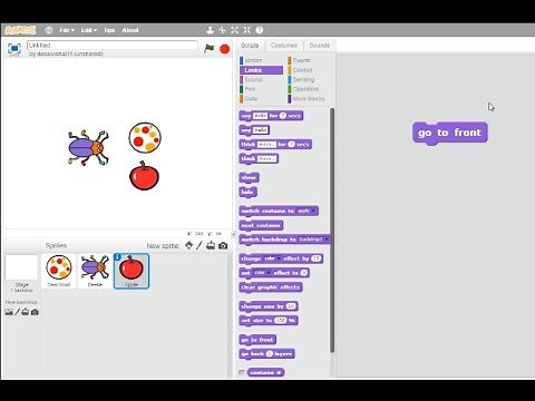 Scratch Tutorial - How to bring your sprite to front in layer hierarchy?