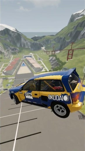 High Speed Car Ramp jump stunts #beamngdrive #dashcam #beamng #truck #4k