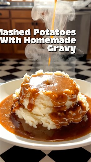 Mashed Potatoes With Homemade Gravy (Creamy, Buttery Comfort Food Classic) creamy mashed potatoes drowned in rich homemade gravy — fluffy, buttery, and better than takeout 🤎 this is pure sunday comfort on a plate. ⏱️ recipe details prep time: 15 minutes cook time: 25 minutes servings: 4–6 🧾 ingredients mashed potatoes 2½ lbs russet or yukon gold potatoes, peeled and chopped 4 tablespoons butter ½–¾ cup warm milk ½ teaspoon salt ½ teaspoon black pepper homemade brown gravy 3 tablespoons pan dri
