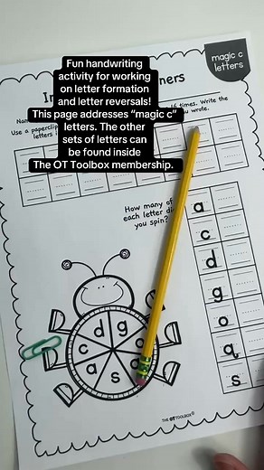 9.7K views · 25 reactions | Here is a fun  handwriting activity for working on letter formation and letter reversals! This page addresses “magic c” letters. The other sets of letters can be found inside The OT Toolbox membership. #handwriting #springactivities #occupationaltherapy #magiccletters #handwritingtips #finemotorskills #multisensorylearning | The OT Toolbox | Facebook