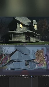 OnlyRJ 3D on Instagram: "I recreated the Monster House animation using Blender! 🏚️ Check out my tutorial on YouTube for a step-by-step guide on modeling and texturing. #blender3d #blenderanimation #monsterhouse #blenderartist #blenderrender"