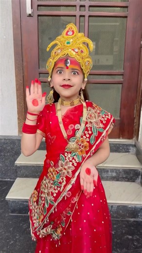 Durga Maa Makeup for Girl | Little Girl Durga Look”