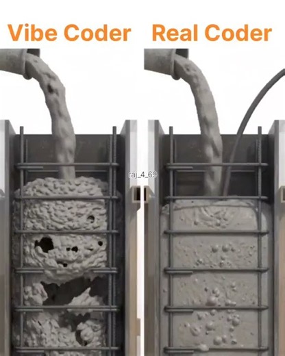 Vibe Coder vs Real Coder #coding #construction #tech