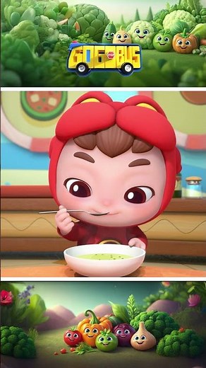 Vegetable Song ❤️ I Love Eating Peas🫛 GoGoBus Official 🚌🎶 #shorts #nurseryrhymes