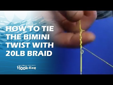 How to Tie a Bimini Twist with 20lb braided line using Hook-Eze #braid #fishing #biminitwist