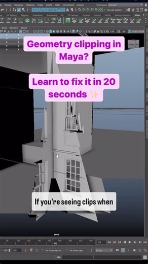 Holly | Autodesk Maya Quick Tip - Fix geometry clipping in Maya Using the near clip plane and far clip plane values to fix geometry clipping in... | Instagram