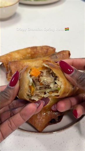 Crispy Ghanaian Spring Rolls | Homemade & Golden🇬🇭✨