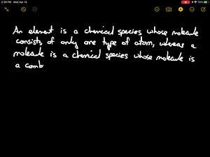 How does an element differ from a compound? How are they similar? | Numerade