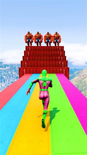 GTA 5 Epic Water Ragdolls | Spider-Man Jumps / Fails ep.17932 #shorts