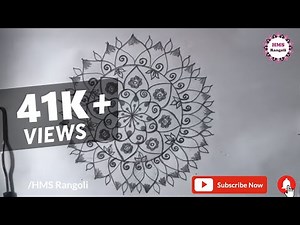 simple rangoli art with pencil | How to draw simple rangoli on paper | Easy Drawing for Beginners