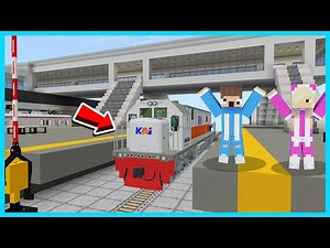 MIPAN & ZUZUZU Buat Stasiun KERETA API Di Minecraft Yang PALING NYATA! KITA BISA NAIK KERETA!