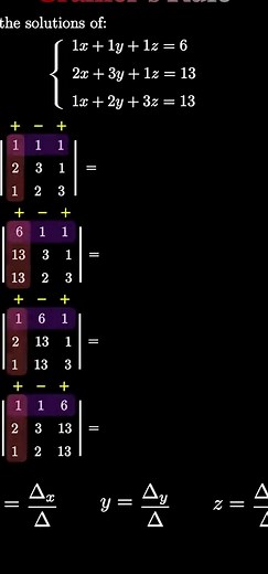 Cramer’s Rule for 3x3 Systems Explained