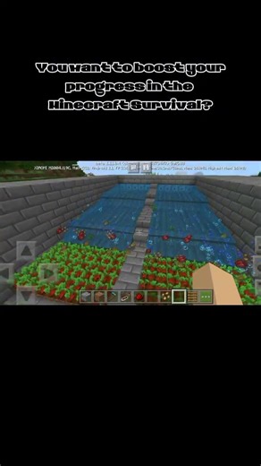 Minecraft Tutorial - Semi-Automatic Crop Farm #minecraft #minecrafttutorial