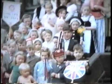 Old 35mm film footage from Batley, Yorkshire, UK, 1953-1954