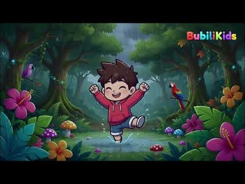 Rainy Day Song for Kids | Singing in the Rain | Bubi 's Rainy Day | BubiliKids