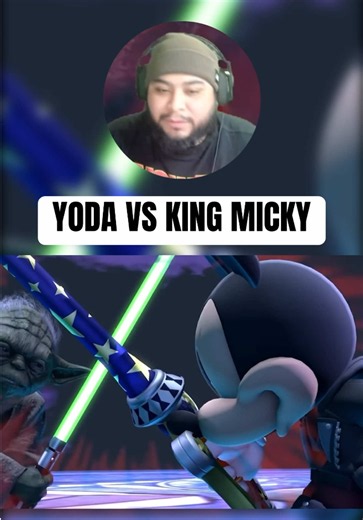 Yoda vs King Micky 😳 #yoda #micky #anime #fyp #isaabaka | yoda vs king mickey