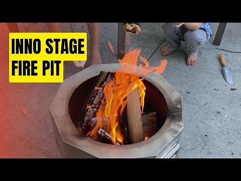 INNO STAGE Smokeless Fire Pit for Outdoor Wood Pellet Burning Spark Bowl