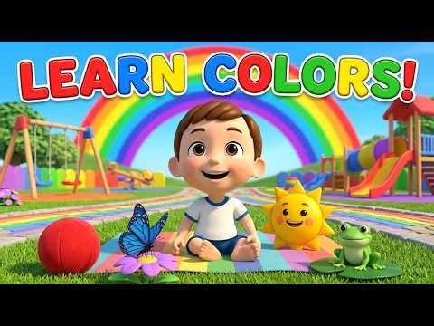 Baby Leo Learns Colors! 🎨 Red, Blue, Yellow & Green | Fun Kids Cartoon