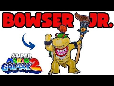 Como DIBUJAR a BOWSER Jr. de SUPER MARIO GALAXY 2 / How to DRAW BOWSER JR. from MARIO GALAXY 2