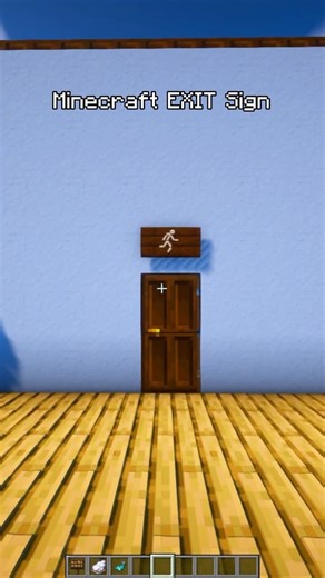 Simple Minecraft EXIT Sign That Actually Looks Good #minecraft #minecraftbuild #shorts