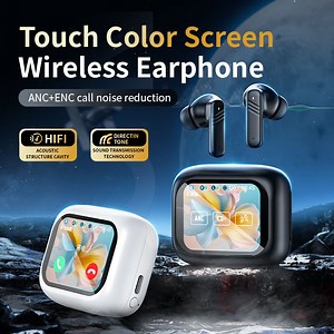 [Hot Item] High Quality LED Touch Screen Anc Enc Noise Cancelling Stereo Tws Earbuds Bluetooth Wireless Earphone