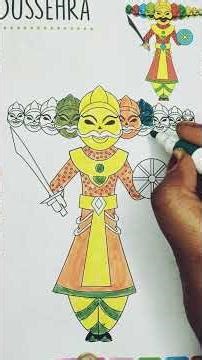 Ravan Coloring Drawing | Ravana Colouring for Kids | Dussehra Special Drawing