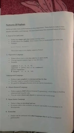 features of python 🐍