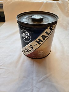 Vintage Half & Half Empty Tobacco Tin - Collectible Tin Can - Etsy
