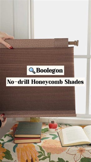 Deep Brown No-Drill Honeycomb Shade for Chic Windows