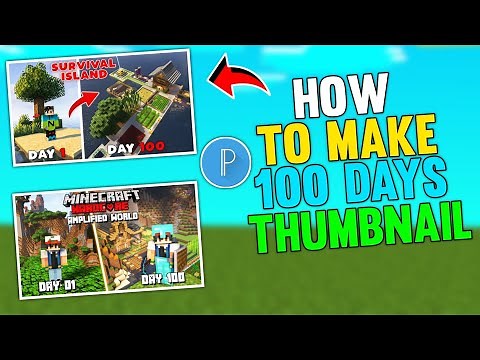How to make Minecraft 100 Days video Thumbnail on Android full Easy Tutorial