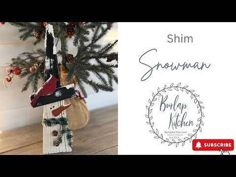 ❄️ DIY SHIM SNOWMAN | Rustic Christmas Craft Using Embellishments 🎄
