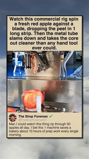 MACHINE PEELS APPLE IN ONE SECOND