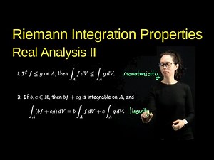 Riemann Integral Monotonicity and Linearity, Real Analysis II