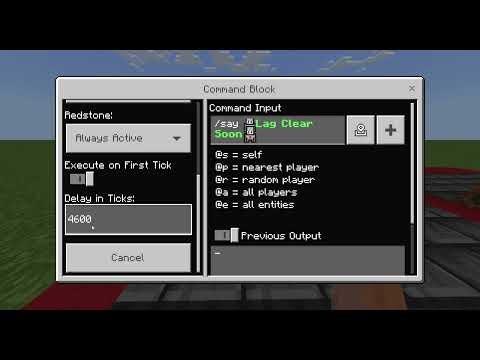 How to make a lag clear | 2 command blocks!! | Super Easy To Do