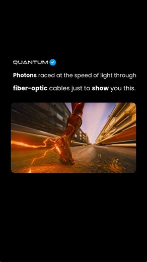 Quantum Enigma | Future of AI & Tech on Instagram: "Every time you scroll, something invisible happens first. Light pulses race through fiber-optic cables, bouncing, reflecting, carrying data across continents in milliseconds. Not metaphors. Not exaggeration. Actual photons doing physics-level work. All of that infrastructure lasers, glass strands thinner than a hair, global networks just so this moment appears on your screen. We rarely think about the scale behind the ordinary. Or how advanced