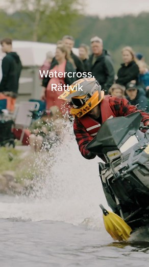 Exciting Watercross Snowmobile Action in Rättvik